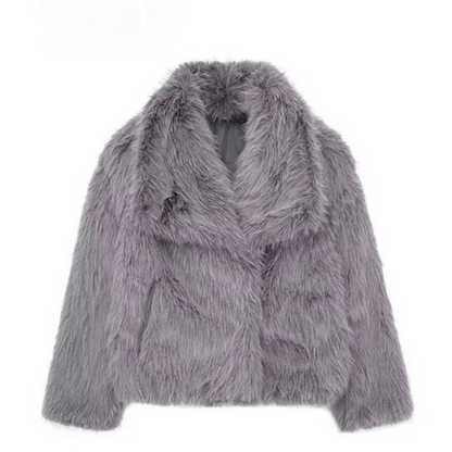 ADDISON | WOMEN'S FLUFFY LIGHTWEIGHT COAT | SHORT