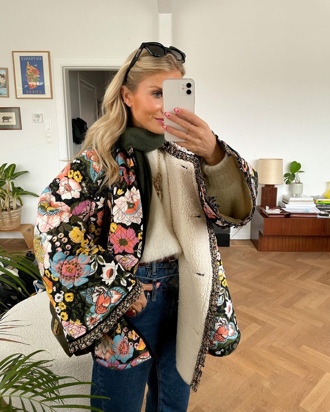 Floral print jacket